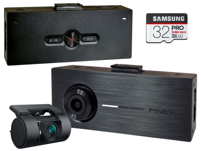 Wideorejestrator FineVu GX33 2xFHD WiFi GPS AI 32GB Fotoradary
