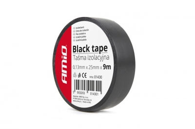 Taśma izolacyjna czarna szkot 25mm x 9m AMIO-01430