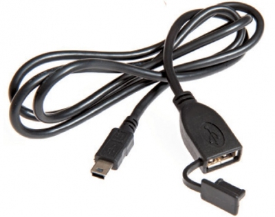 Gniazdo samochodowe USB A wtyk miniUSB 1m