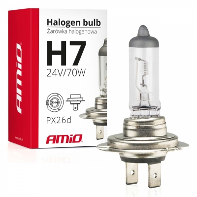 Żarówka halogenowa H7 24V 70W filtr UV (E4)