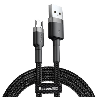 Kabel USB na micro USB Baseus Cafule 1.5A 2m szaro-czarny