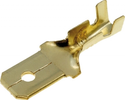 Konektor płaski męski nieizolowany 6,3mm (1-2,5mm2)