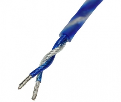 Kabel głośnikowy OFC Twisted 2x 2,5 mm², niebiesko/srebrny