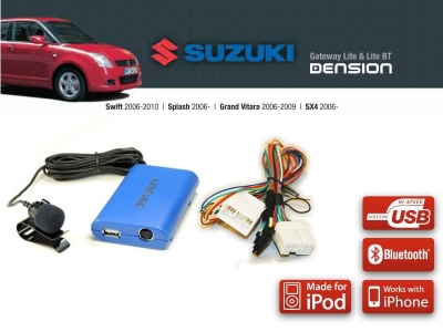 Cyfrowa zmieniarka Dension Bluetooth,USB,iPod,iPhone,AUX - Suzuki Swift, Vitara, Splash, SX4