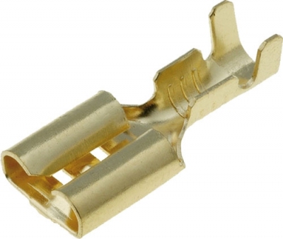 Konektor płaski żeński nieizolowany 6,3mm (1-2,5mm2)