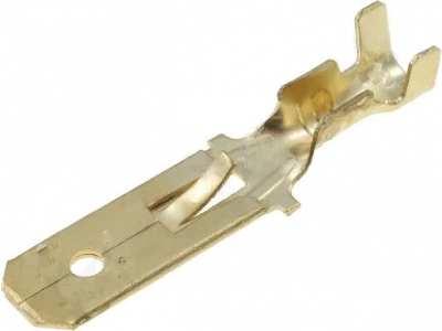 Konektor płaski męski z zatrzaskiem 6,3mm (1-2,5mm2)