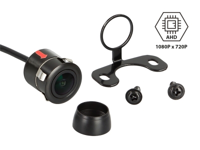 Kamera cofania AHD 1080x720 okrągła, montaż: podkonstrukacja - powierzchnia. Kąt widzenia w poziomie 170°
