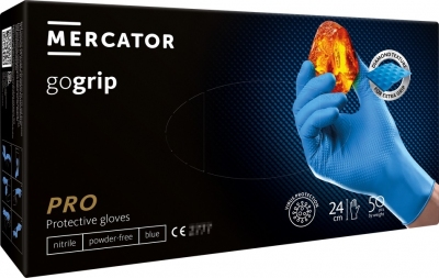 Rękawice nitrylowe Mercator GoGrip Blue 50 sztuk rozmiar XXL