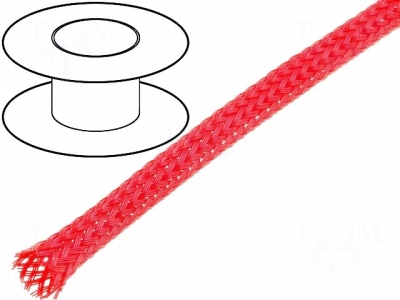 Oplot poliestrowy 4mm (3-7mm) czerwony