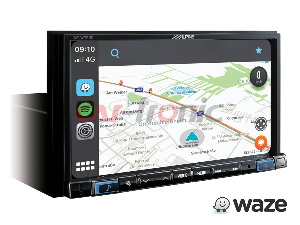 Stacja multimedialna Alpine INE-W720DC, Zaawansowany system nawigacji, 7 calowy ekran dotykowy