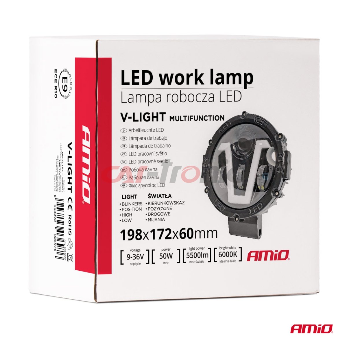 Lampa robocza LED V-LIGHT dodatkowa ozdobna AMIO-03697
