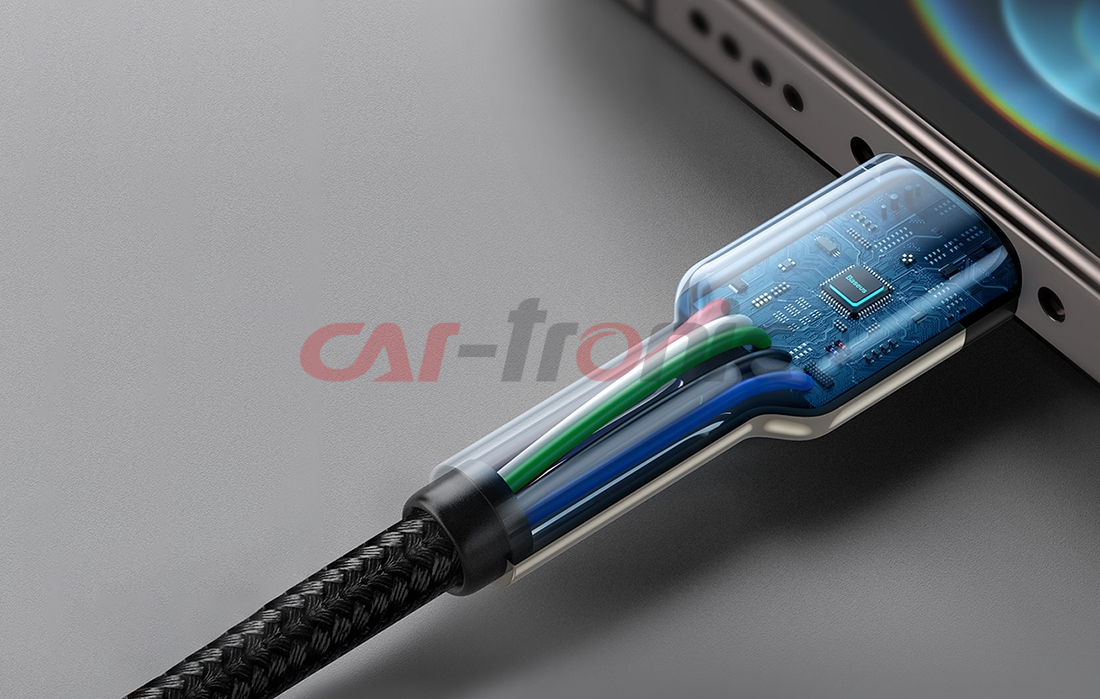 Kabel USB-C na Lightning Baseus Cafule, PD, 20W, 1m czarny