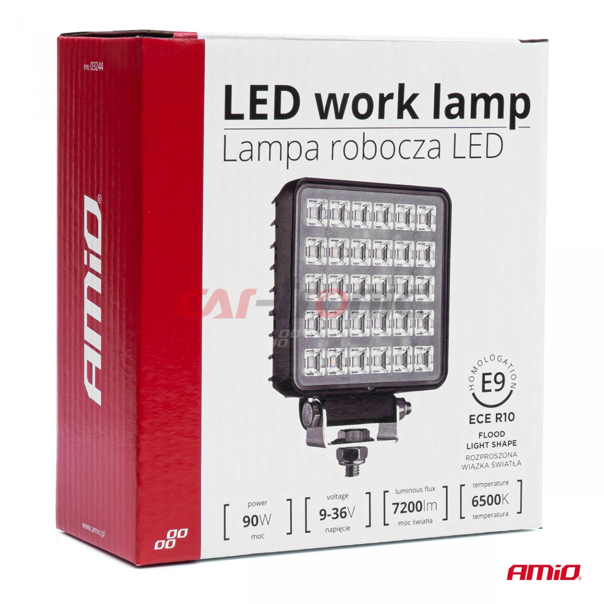 Lampa rrobocza LED halogen szperacz AWL33 12V 24V AMIO-03244