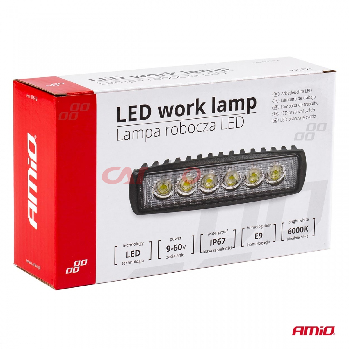 Lampa robocza halogen LED szperacz AWL01 6 LED AMIO-01612