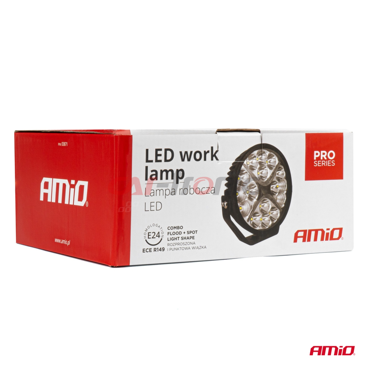 Światło drogowe LED lampa robocza seria PRO ECE R149 AMIO-03871