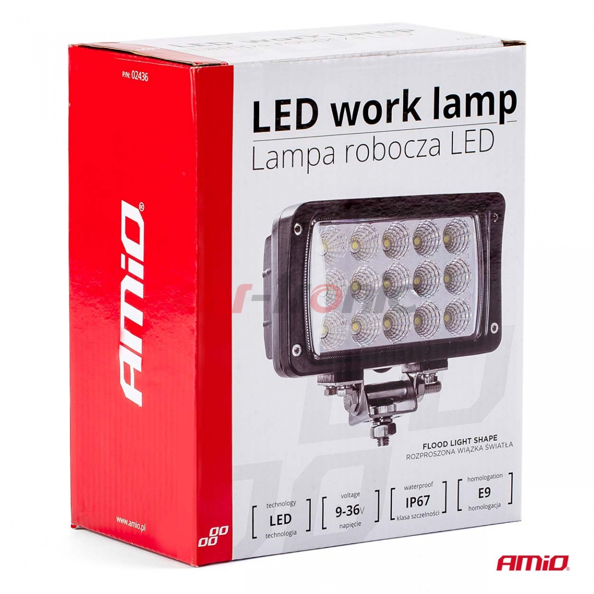 Lampa robocza halogen LED szperacz AWL22 15LED AMIO-02436