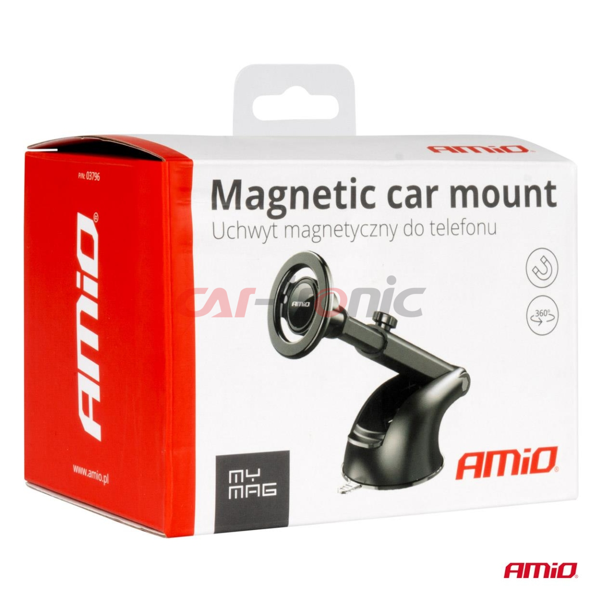 Uchwyt do samochodu na telefon szybę kokpit deskę My Mag AMIO-03796