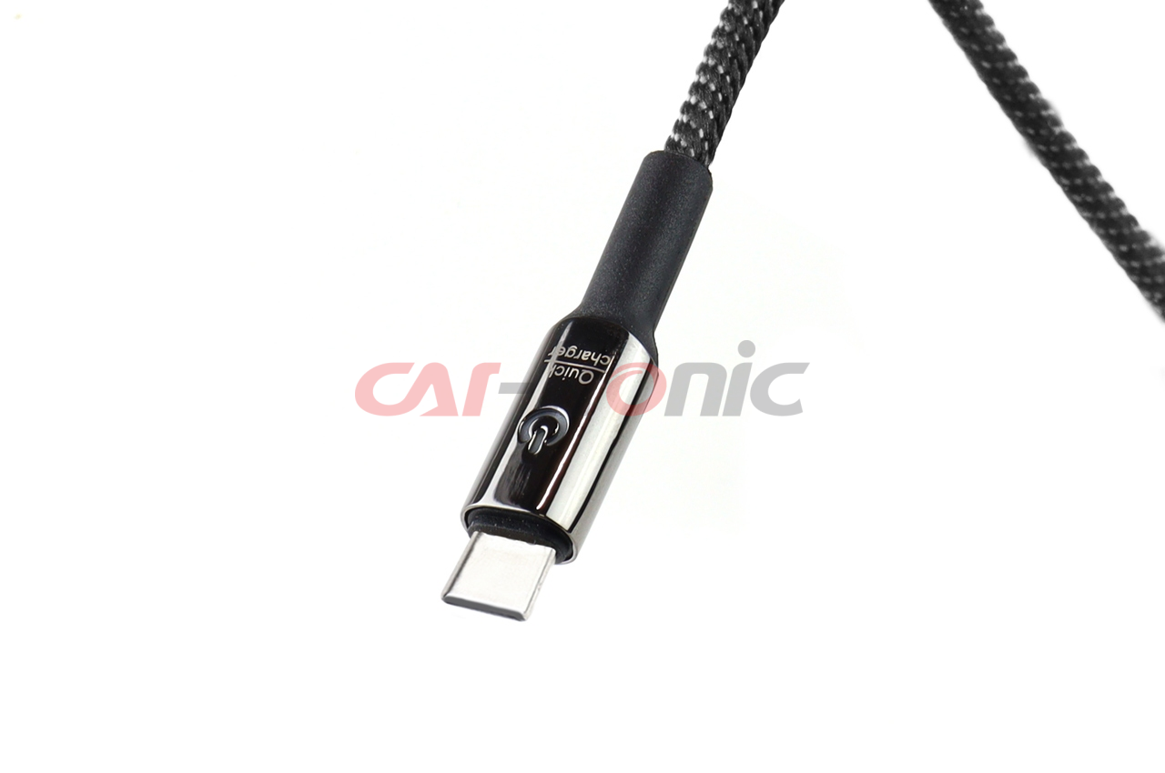 Kabel USB na USB-C z diodą LED 1m AMiO UC-9