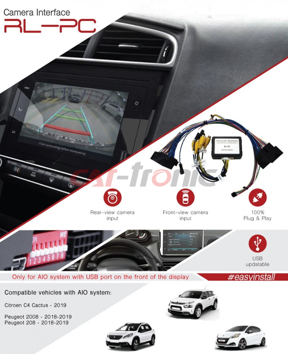 Interfejs kamery przód / tył Peugeot / Citroen AIO system