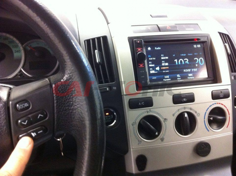 Ramka radiowa 2 DIN Toyota Corolla Verso (E12) 2004->2009 srebrna