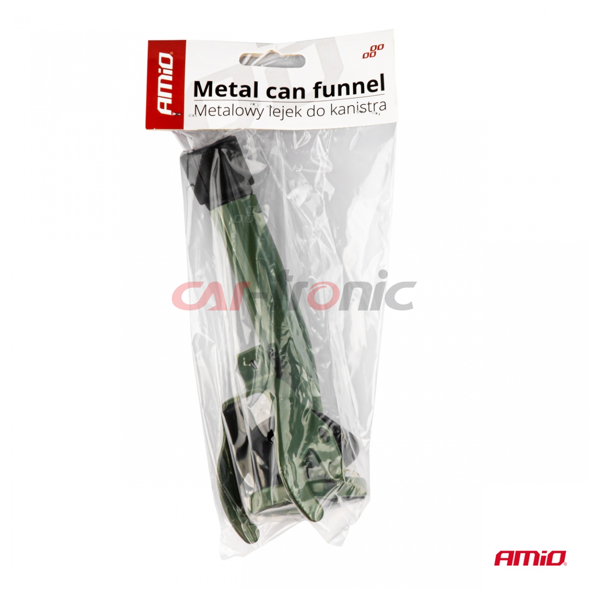 Metalowy lejek do kanistra AMIO-02657