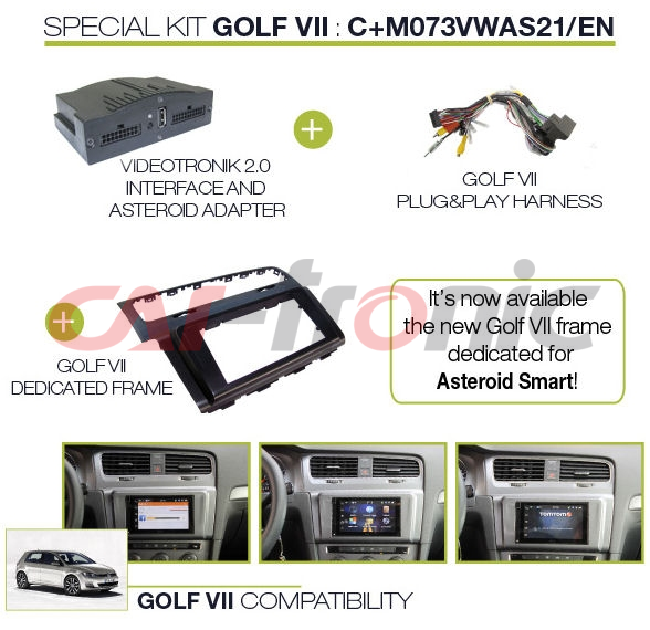 Videotronik 2.0 - VW Golf VII Parrot Asteroid Classic