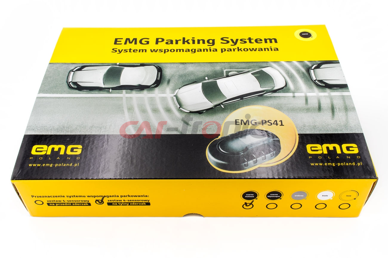 Czujniki parkowania EMG-PS41 - 4 sensorowy zestaw na tylny zderzak
