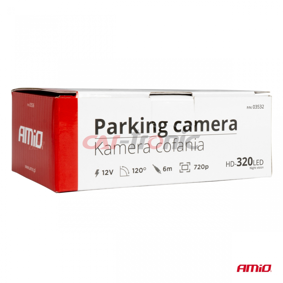 Kamera cofania parkowania HD-320 LED 12v 720p AMIO-03532