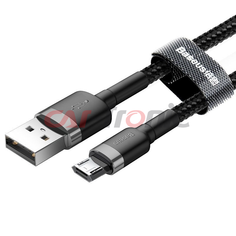 Kabel USB na micro USB Baseus Cafule 2.4A 1m szaro-czarny