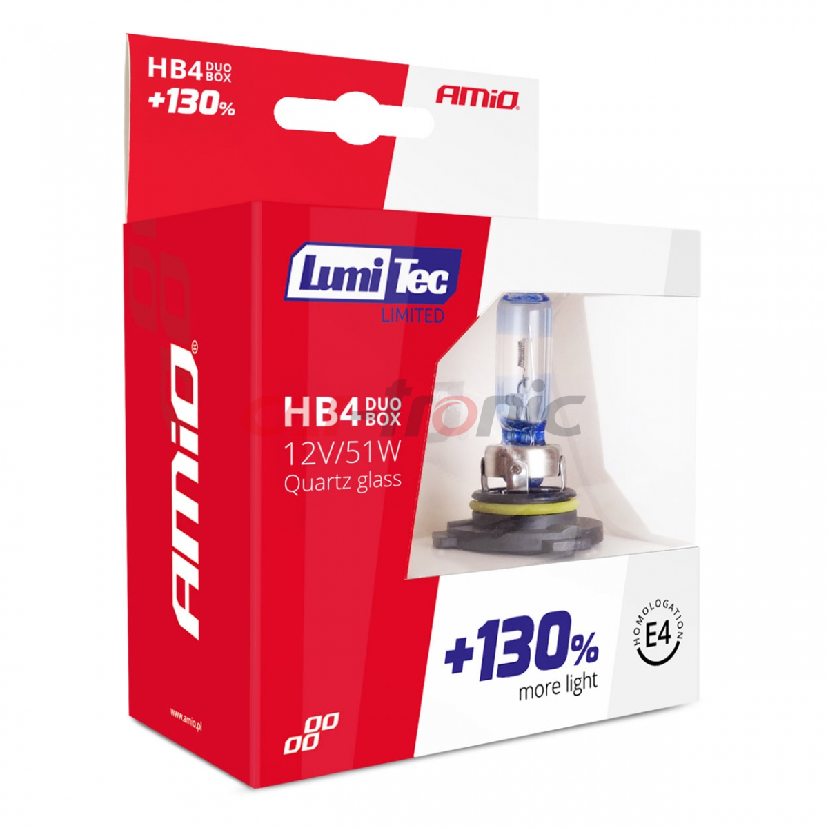 Żarówki halogenowe HB4 12V 51W LumiTec LIMITED +130% DUO AMIO-02104