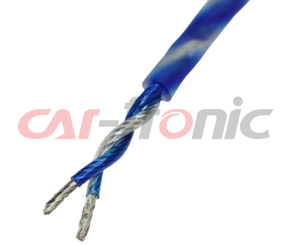 Kabel głośnikowy OFC Twisted 2x 2,5 mm², niebiesko/srebrny