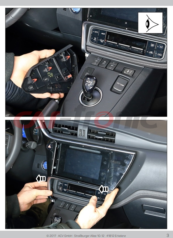 Ramka radiowa 2 DIN Toyota Auris 09/2015->