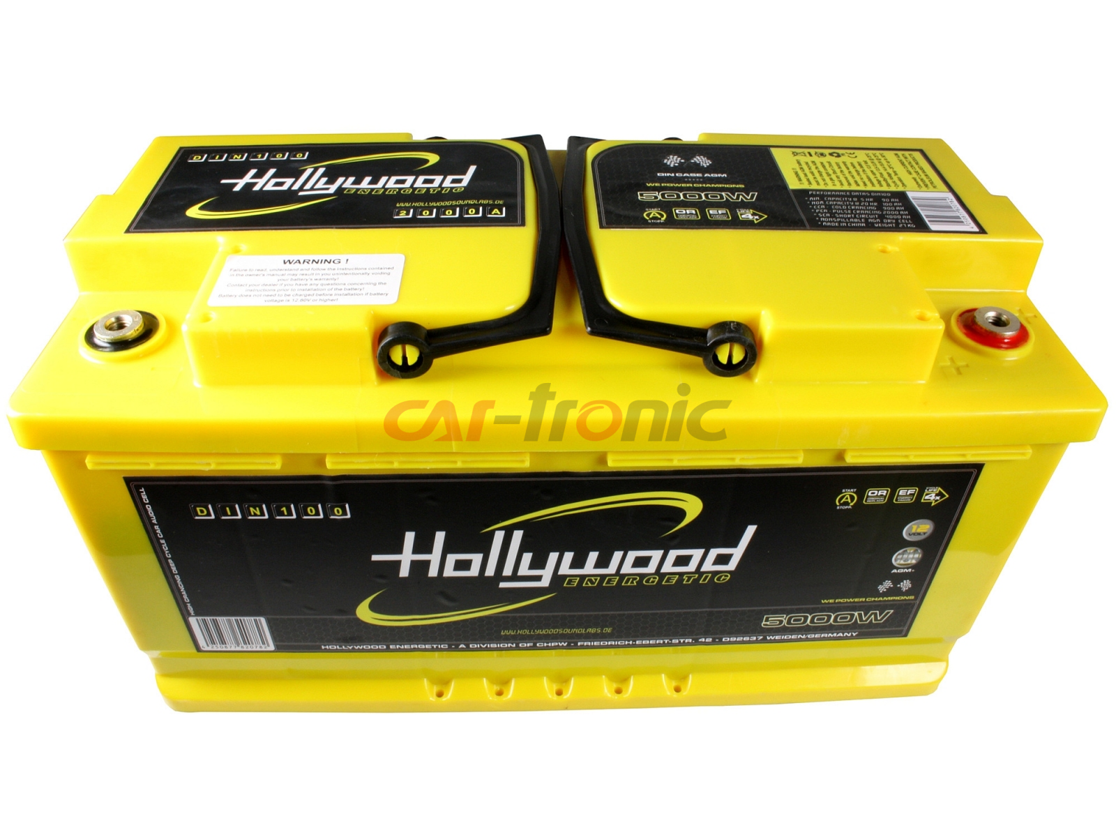 Akumulator Hollywood DIN-100 12V, 5000W, 100Ah