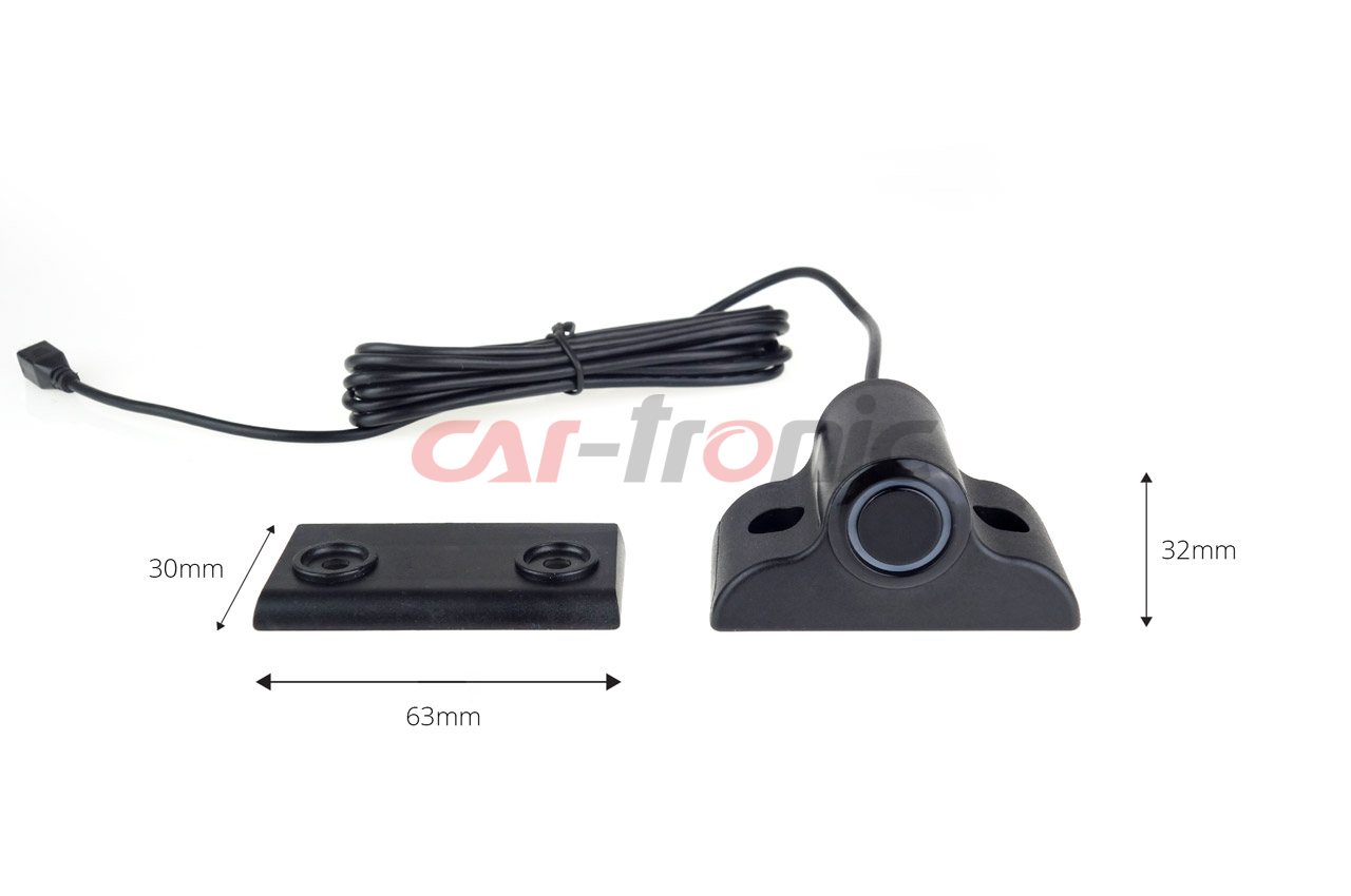 Zestaw czujników parkowania cofania LED COB 4 sensory czarne 19 mm TRUCK BUS AMIO-02286