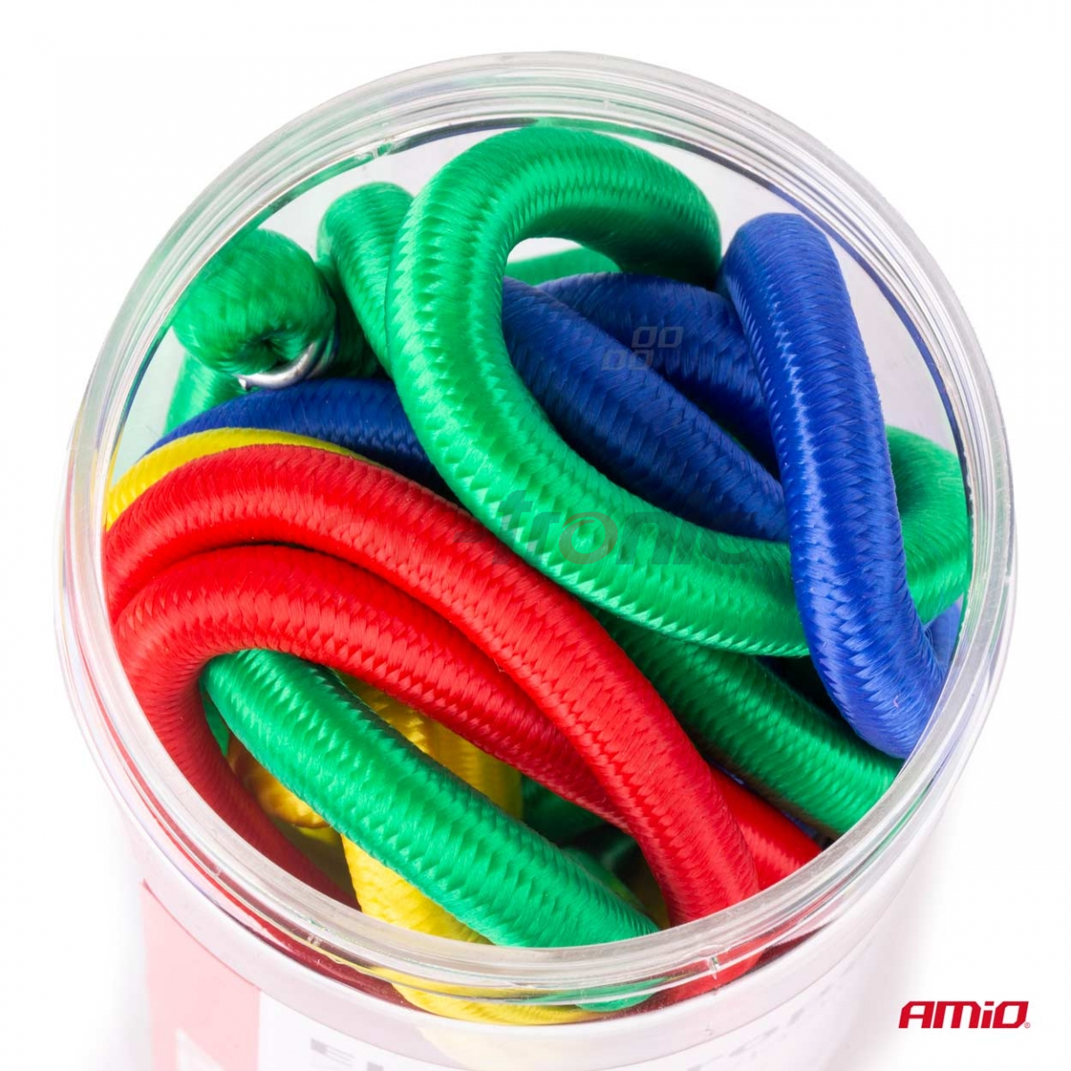 Linki elastyczne gumy do mocowania bagażu zestaw komplet 12 szt. AMIO-02836