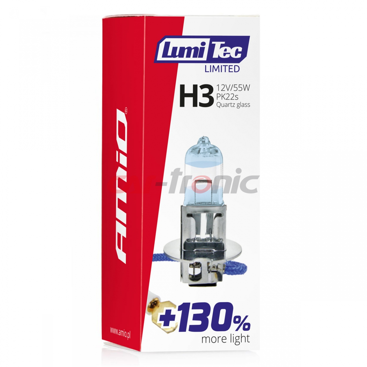Żarówka halogenowa H3 12V 55W LumiTec LIMITED +130% AMIO-02131