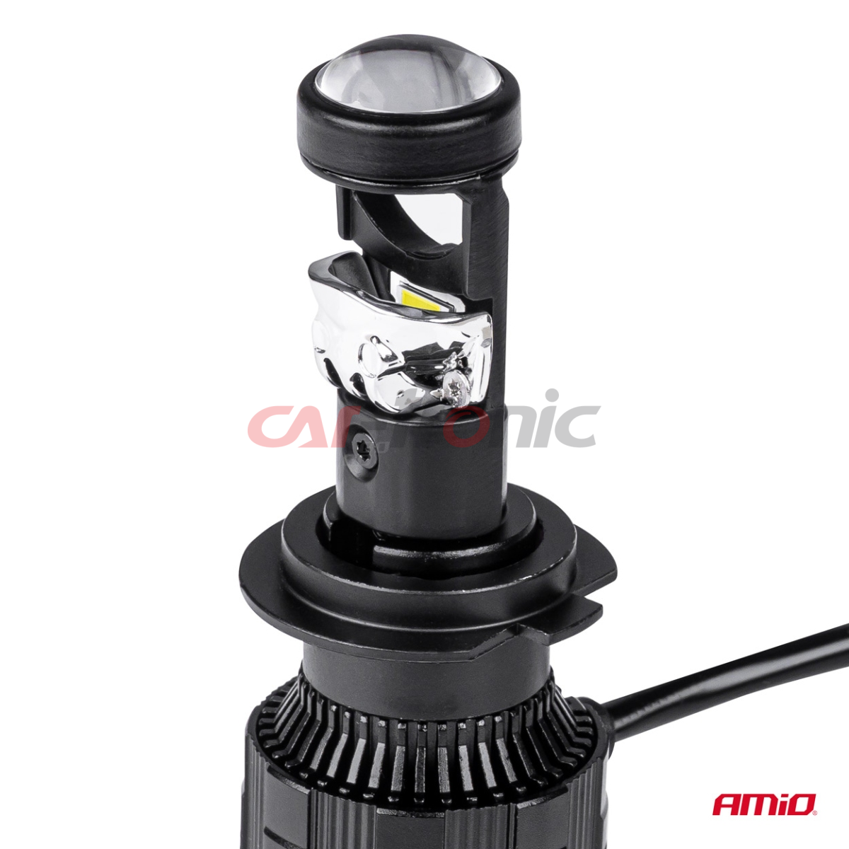 Żarówki samochodowe LED seria PL Lens H7/H18 soczewka 6000K Canbus AMIO-03668