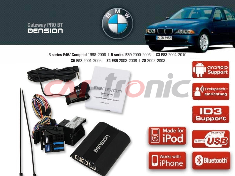 Dension Pro BT,AUX,USB,iPhone,ID3,DAB+ BMW
