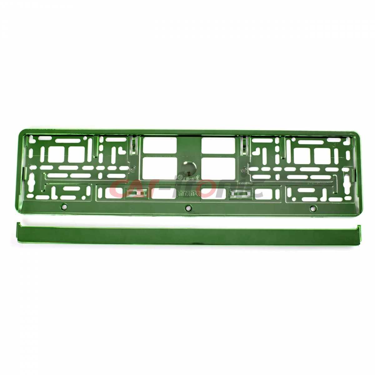 Ramka tablicy rejestracyjnej metalizowana zielona AMIO-71457/01170Z
