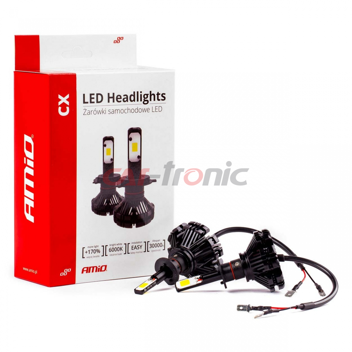 Żarówki samochodowe LED seria CX H1 6000K Canbus AMIO-01072