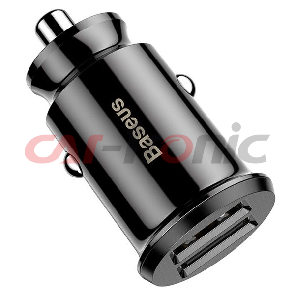 Ładowarka samochodowa Baseus Grain 2x USB 5V 3.1A czarna