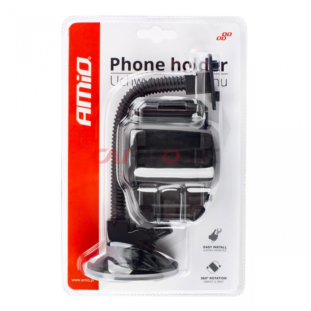 Uchwyt na telefon do samochodu regulowany HOLD-03 AMIO-01250
