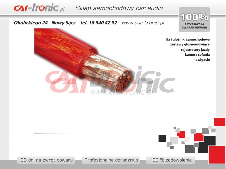 Kabel zasilający DIETZ ECO, 35 mm2, czerwony 23208