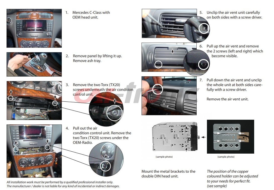 Ramka radiowa Mercedes C(W203),CLK(W209)'04->SLK(W171)