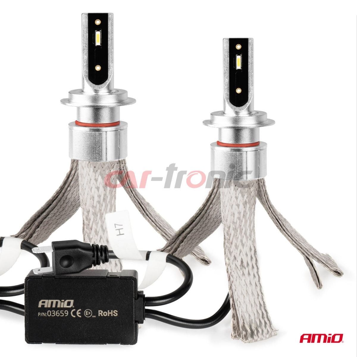 Żarówki samochodowe LED seria FLEX+ H7 12V 24V 6000K Canbus AMIO-03659