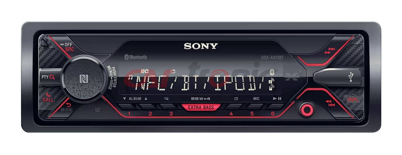 Radio samochodowe SONY DSX-A410BT 4x55W, Extra Bass, Bluetooth, NFC
