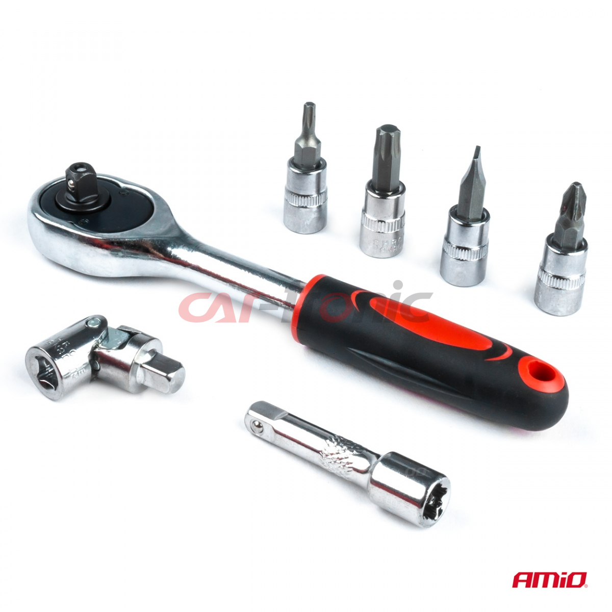Zestaw narzędzi kluczy nasadowych klucze nasadowe AMIO-03136