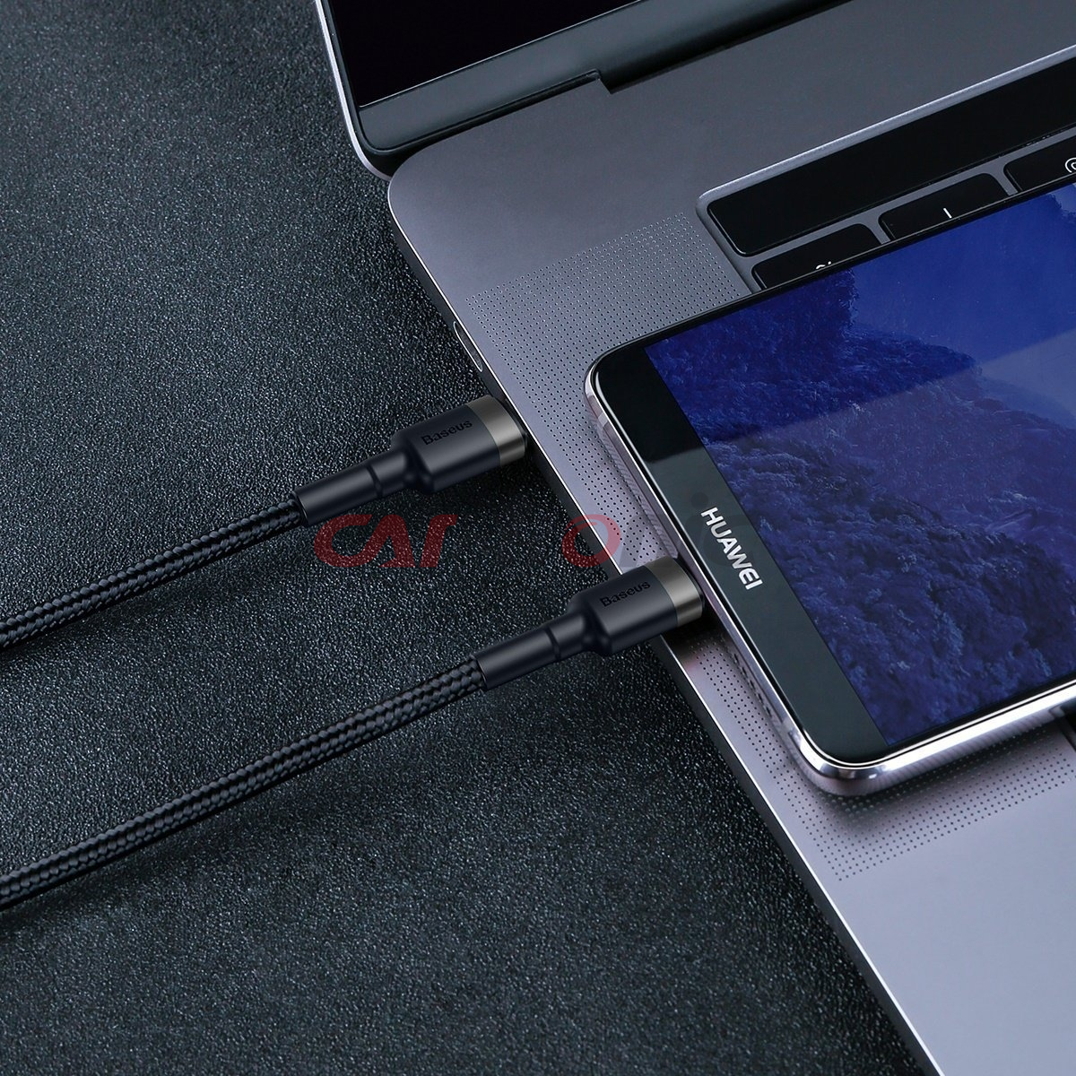 Kabel USB-C na USB-C PD Baseus Cafule PD 2.0, QC 3.0, 60W, 2m czarno-szary