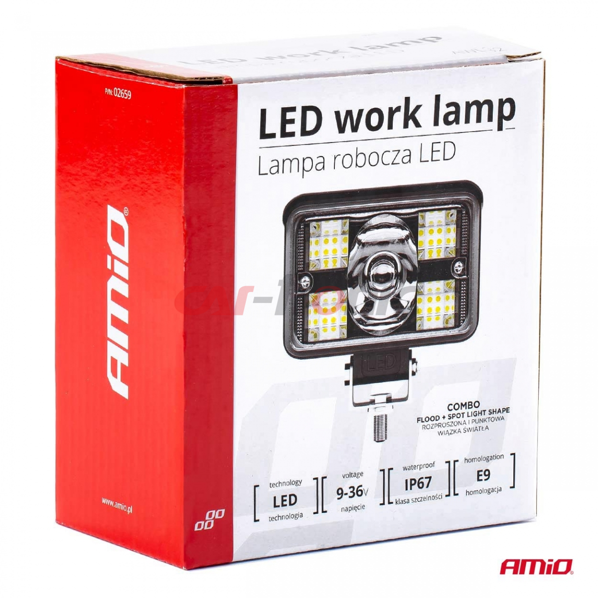 Lampa robocza halogen LED szperacz AWL32 17LED AMIO-02659