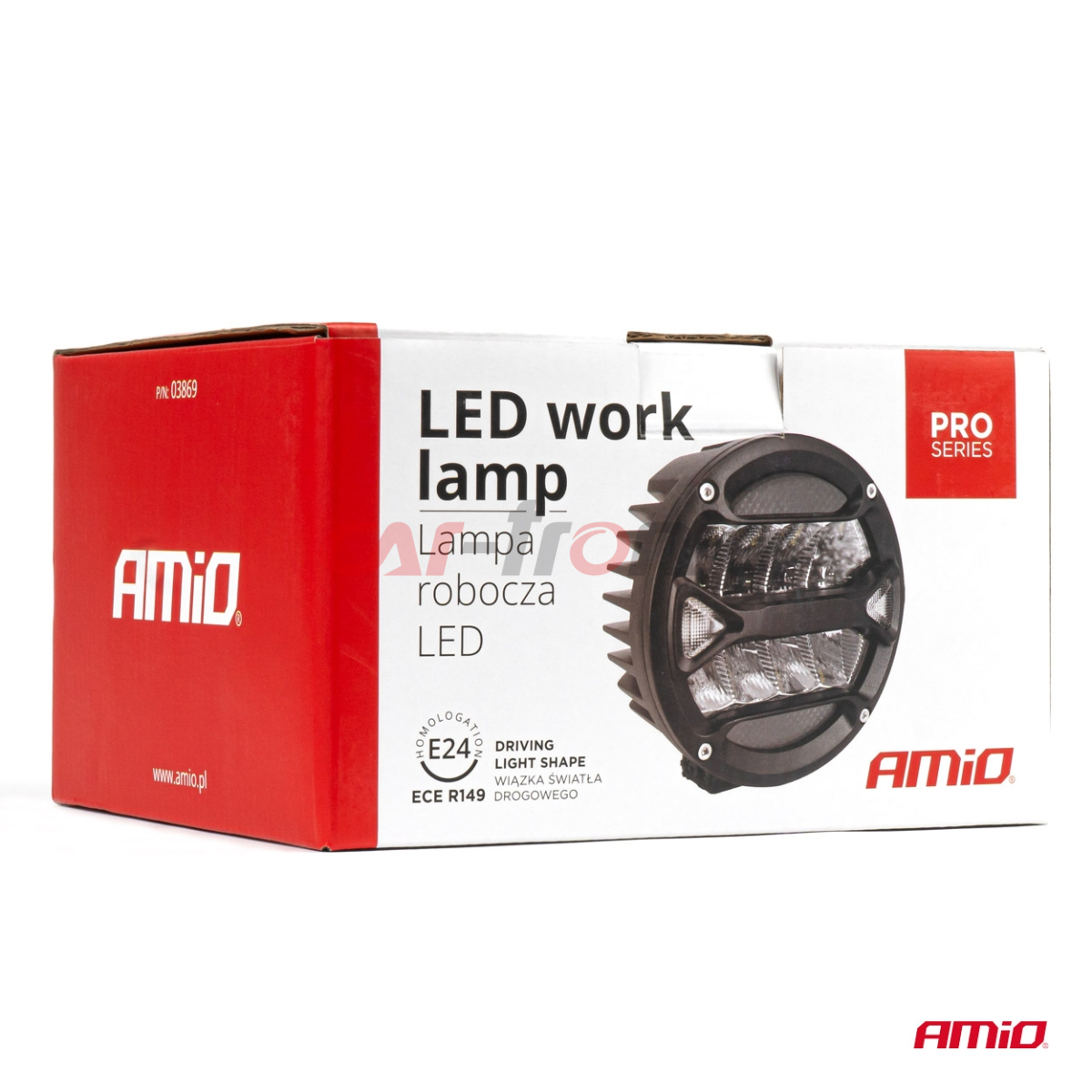 Światło drogowe LED lampa robocza seria PRO ECE R149 AMIO-03869